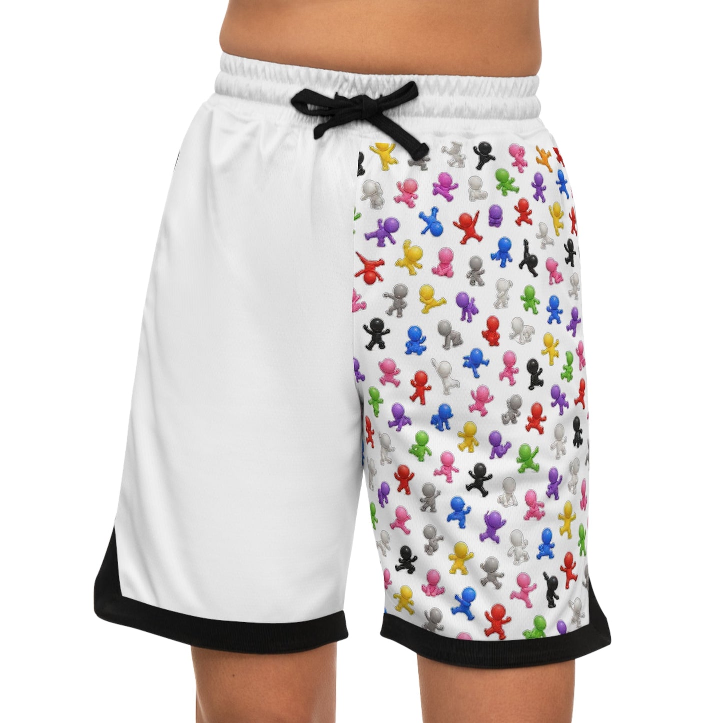 Mini Figures All-Over Basketball Shorts — Meccha Chameleon — view 4