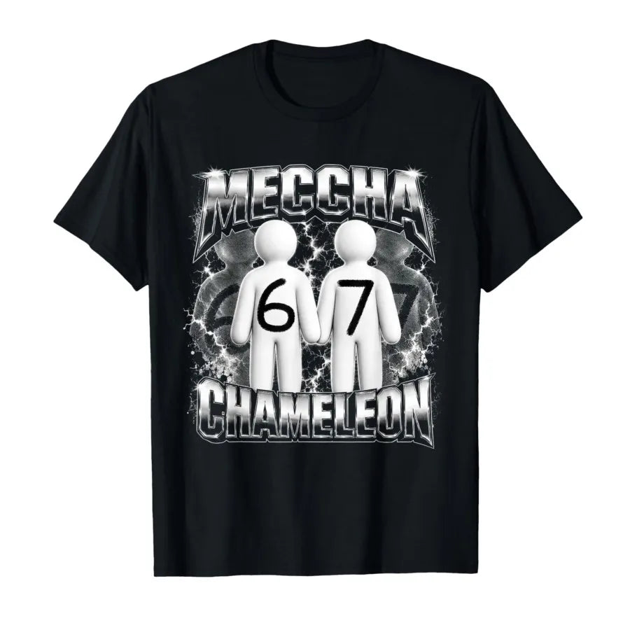67 Bootleg Tee — two blobs painted 6 and 7
