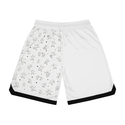 Tiny Character Basketball Shorts — Meccha Chameleon — view 2