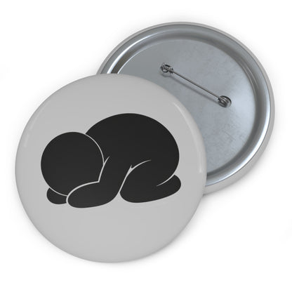 Curled Figure Pin Button — Meccha Chameleon Merch — view 3