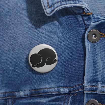 Curled Figure Pin Button — Meccha Chameleon Merch — view 4