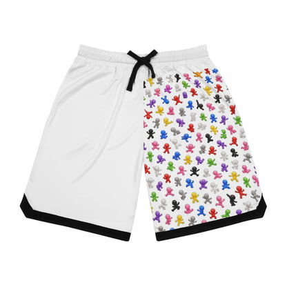 Mini Figures All-Over Basketball Shorts — Meccha Chameleon