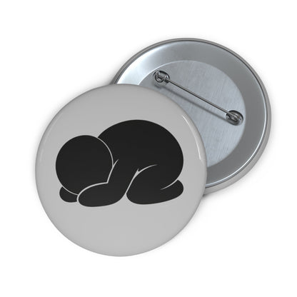 Curled Figure Pin Button — Meccha Chameleon Merch — view 2