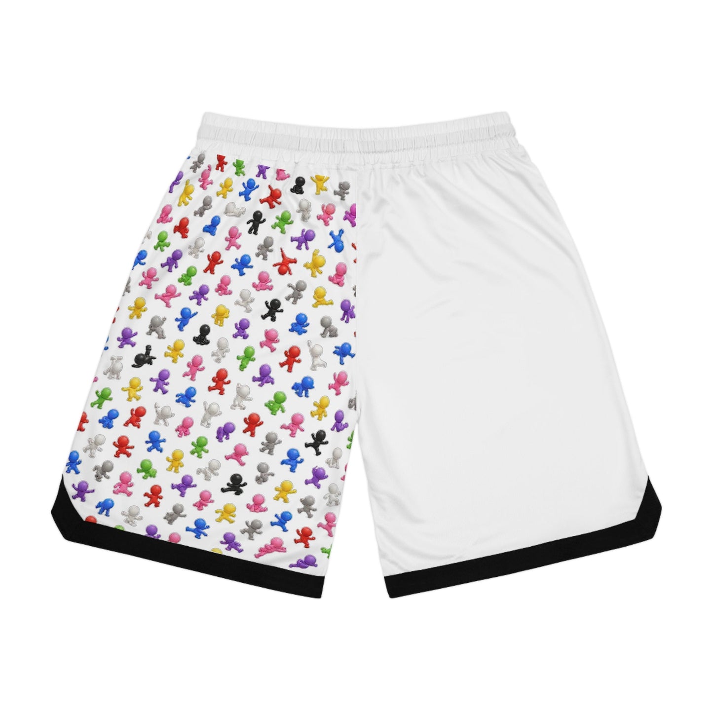 Mini Figures All-Over Basketball Shorts — Meccha Chameleon — view 2
