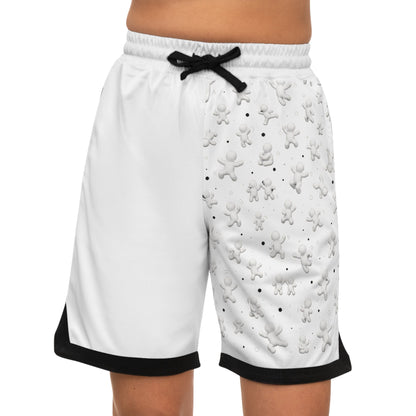 Tiny Character Basketball Shorts — Meccha Chameleon — view 4